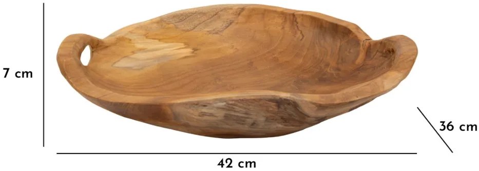 Tálca wahan teak 42x36x7cm