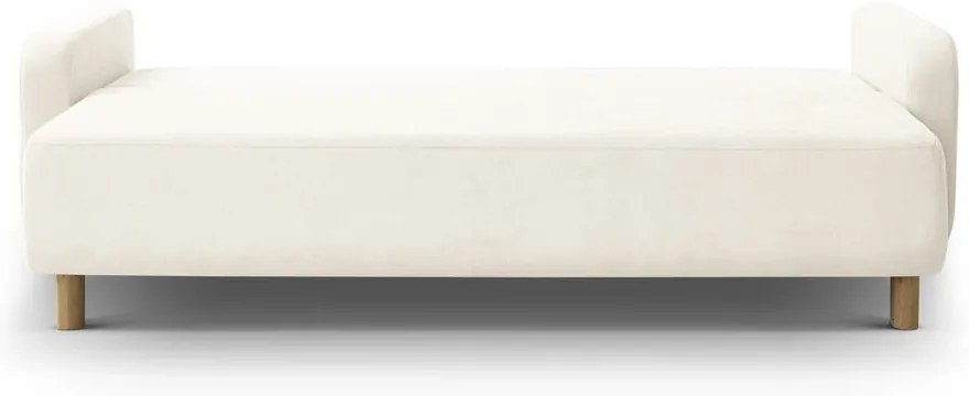 Krémszínű kinyitható tárolóhelyes kanapé 231 cm Elen – Micadoni