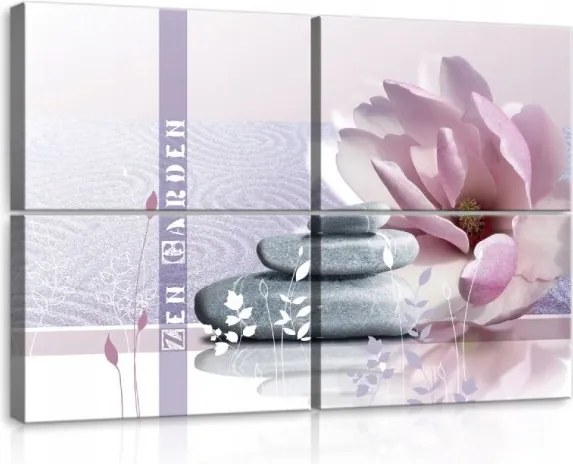 Vászonkép 120x80 Nyugalom Harmónia Természet Virág Kövek Relaxáció Minimalizmus Zen