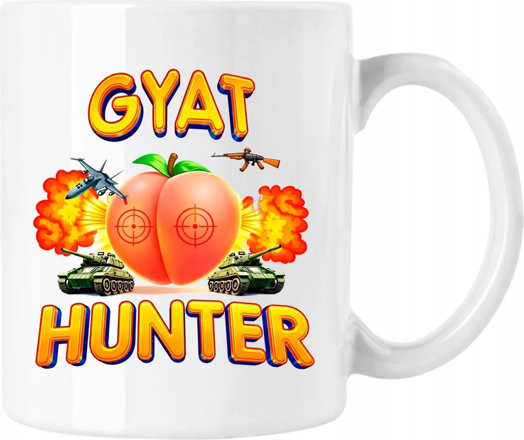 Bögre Gyat Hunter Fehér 330ml