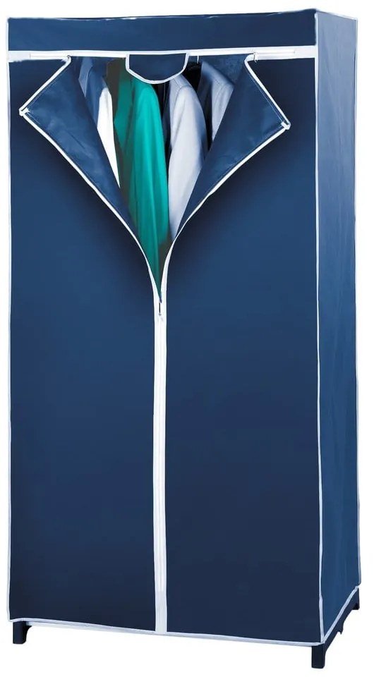 Kék szövet tárolószekrény, 160 x 50 x 75 cm - Wenko