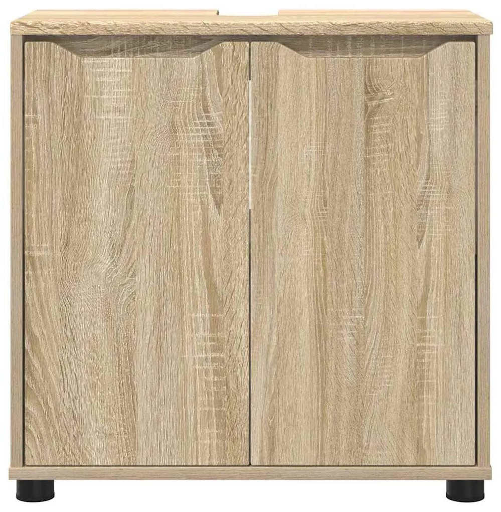 Fürdőszoba mosdószekrény Sonoma tölgy 60 x 30 x 60 cm Faanyag