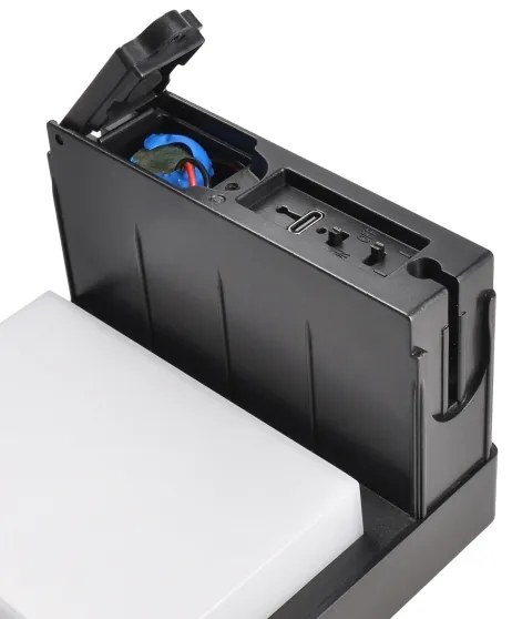 Solight WO7202 - Palermo LED napelemes lámpa szenzorral, 5W, 2000mAh, IP54, feke