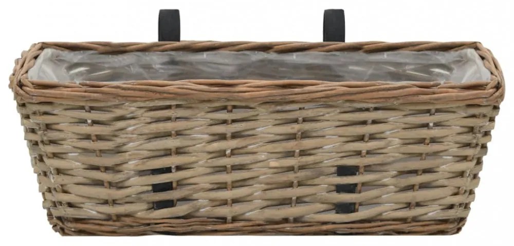 2 db fonott virágtartó PE béléssel 40 cm