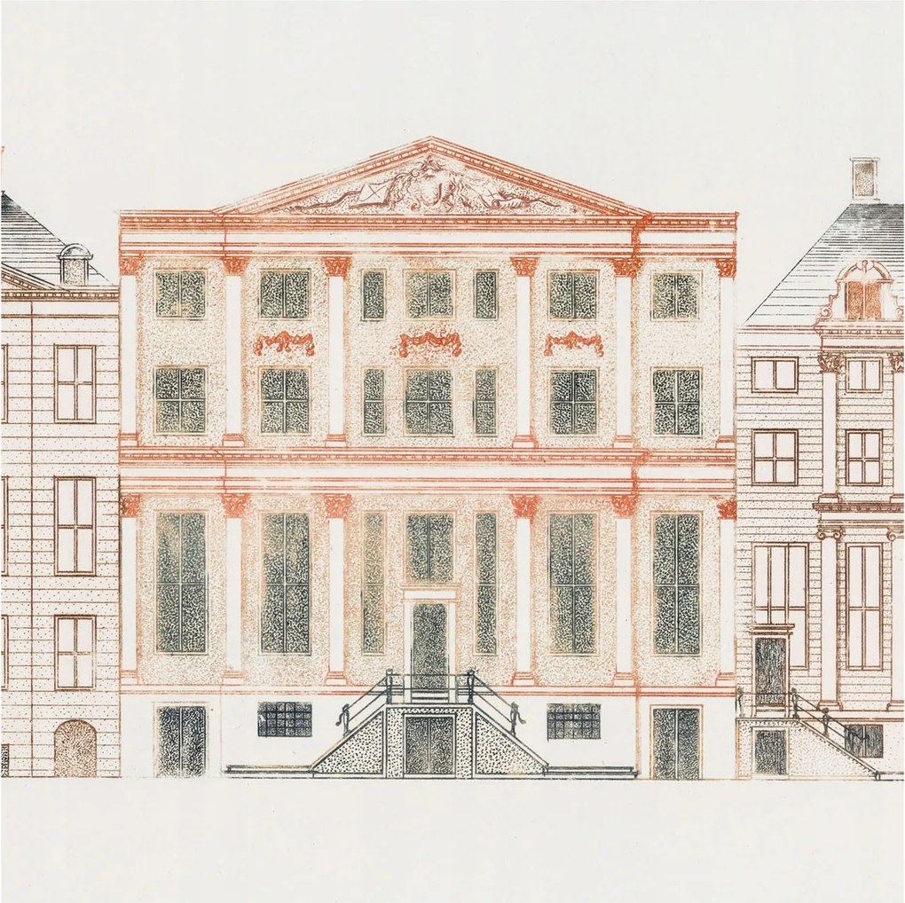 Divatos Flizelin Fali Tapéta Furnér Klasszikus épületek 250x250 Ragasztó