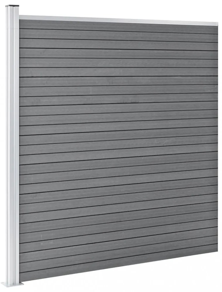 vidaXL szürke WPC kerítéspanel 526 x 186 cm