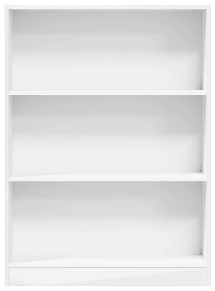 fehér szerelt fa könyvespolc 80 x 24 x 109 cm