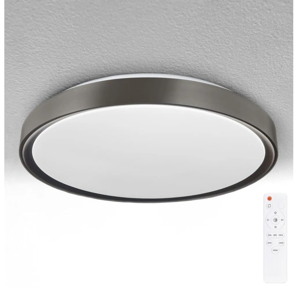 Brilagi-LED FANCIA dimmelhető LED lámpatest 48W/230V 3000–6500K Ø 39 cm antracit + távirányító