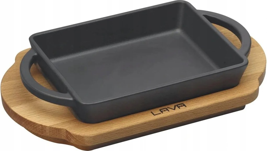 Lava Metal Öntöttvas tál talppal 12x15cm