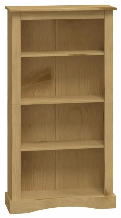 4 szintes Corona-stílusú mexikói fenyő könyvespolc 80x29x150 cm