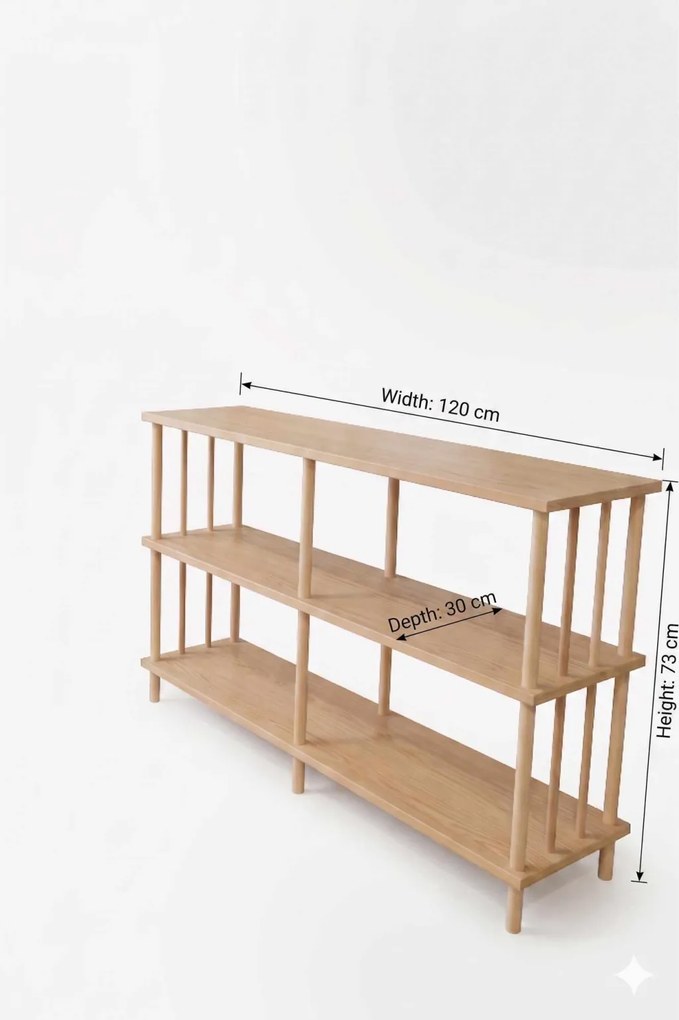 Komód, zafír tölgy, 120 cm
