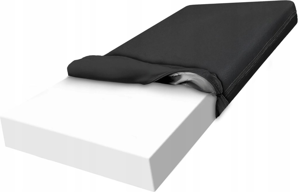 Matrac 140x170 cm habszivacs puha légáteresztő tartós fekete huzattal H1 11 cm