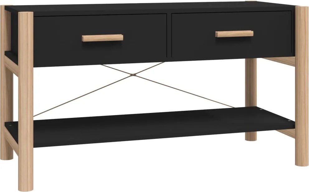 vidaXL fekete szerelt fa TV-szekrény 82x38x45 cm