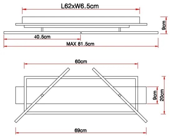 Globo 67296D1 - LED Mennyezeti lámpa BEATRIX LED/32W/230V