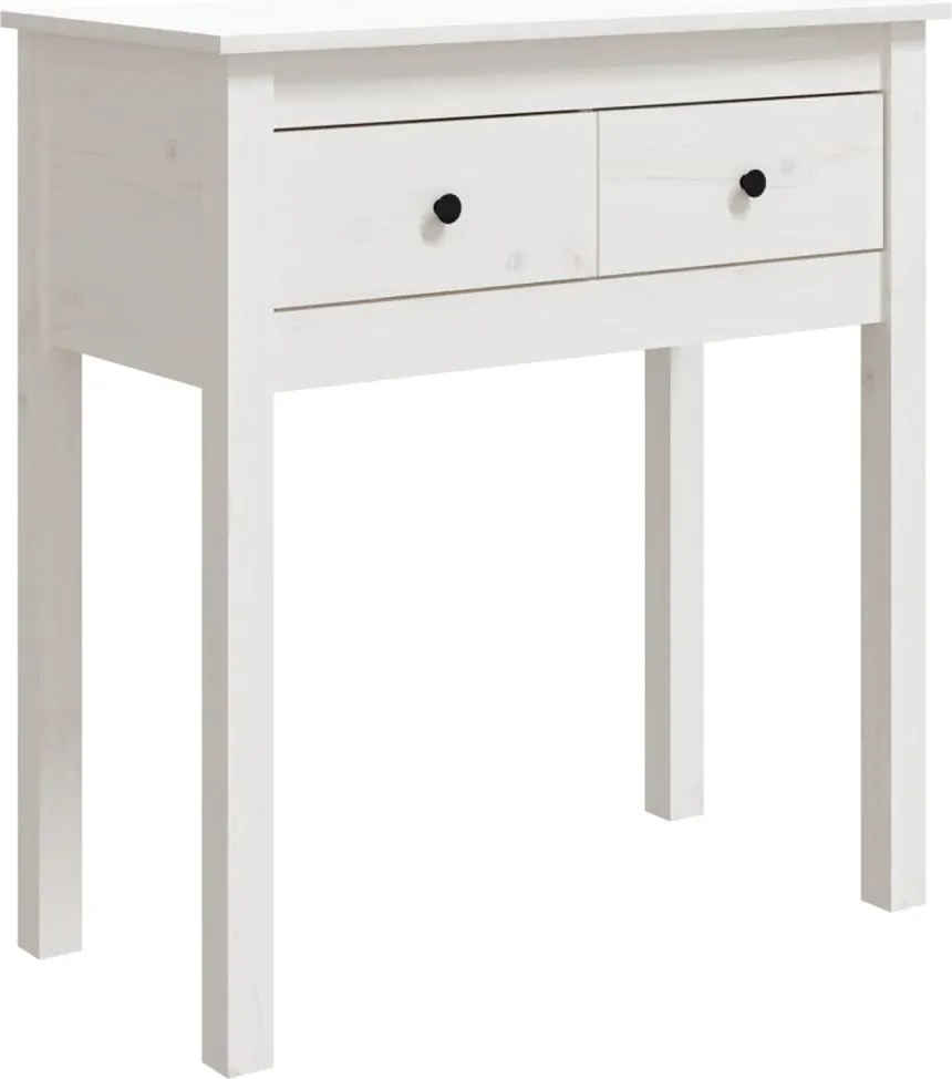 vidaXL fehér tömör fenyőfa tálalóasztal 70 x 35 x 75 cm