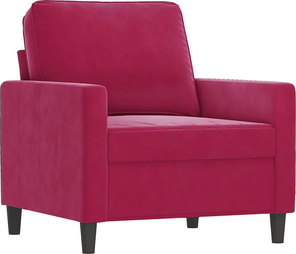 vidaXL bordó bársony kanapéfotel 60 cm
