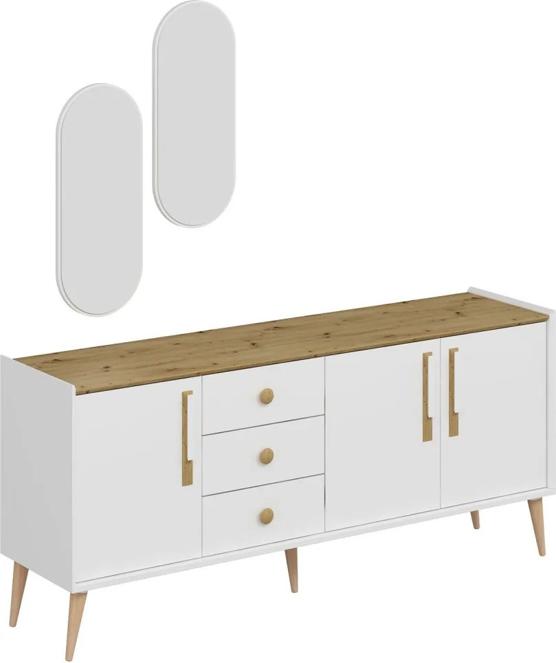 Mitra komód, fehér, 180 cm – TR506MNR1328