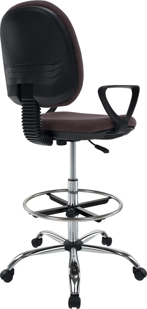 Magasított munkaszék, barna/fekete, TAMBER