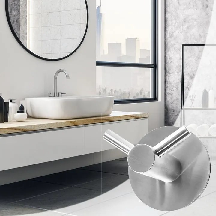 Fürdőszoba fogas nickel brush INOX 322216