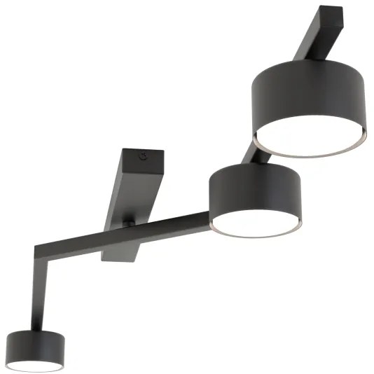 Mennyezeti lámpatest SKAN 3xGX53/12W/230V fekete