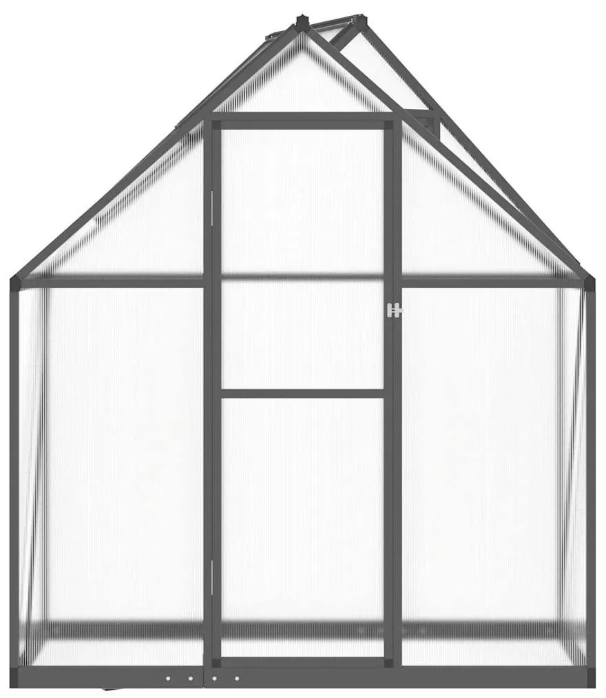 antracitszürke alumínium melegház alapvázzal 169 x 58 x 195 cm