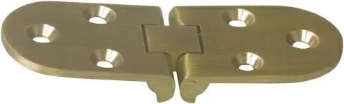 Bútorpánt, sárgaréz, matt arany, 81x30x25mm