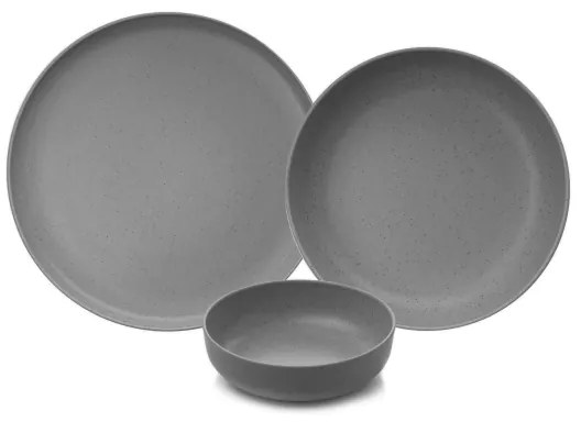 12 részes szürke/porcelán étkészlet