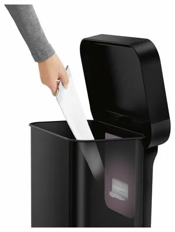 Simplehuman Téglalap alakú pedálos szemetes 45 l,fekete