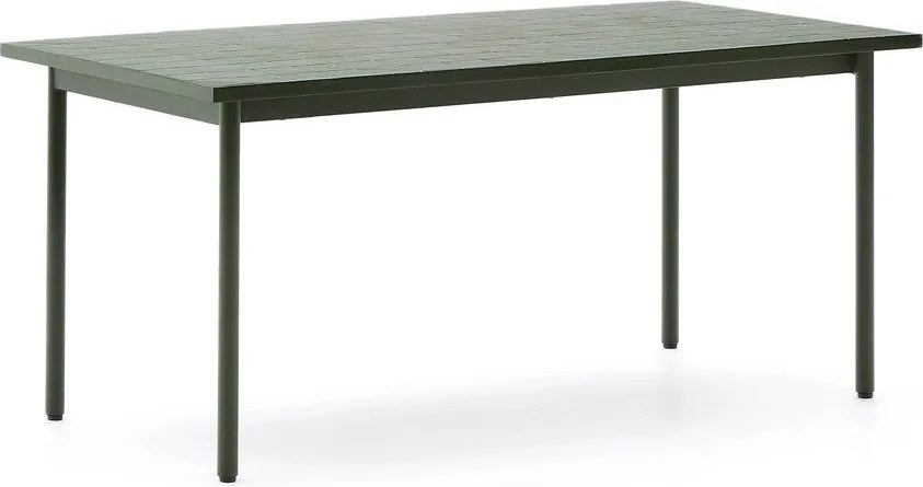 Acél kerti étkezőasztal 91x182 cm Maurina – Kave Home
