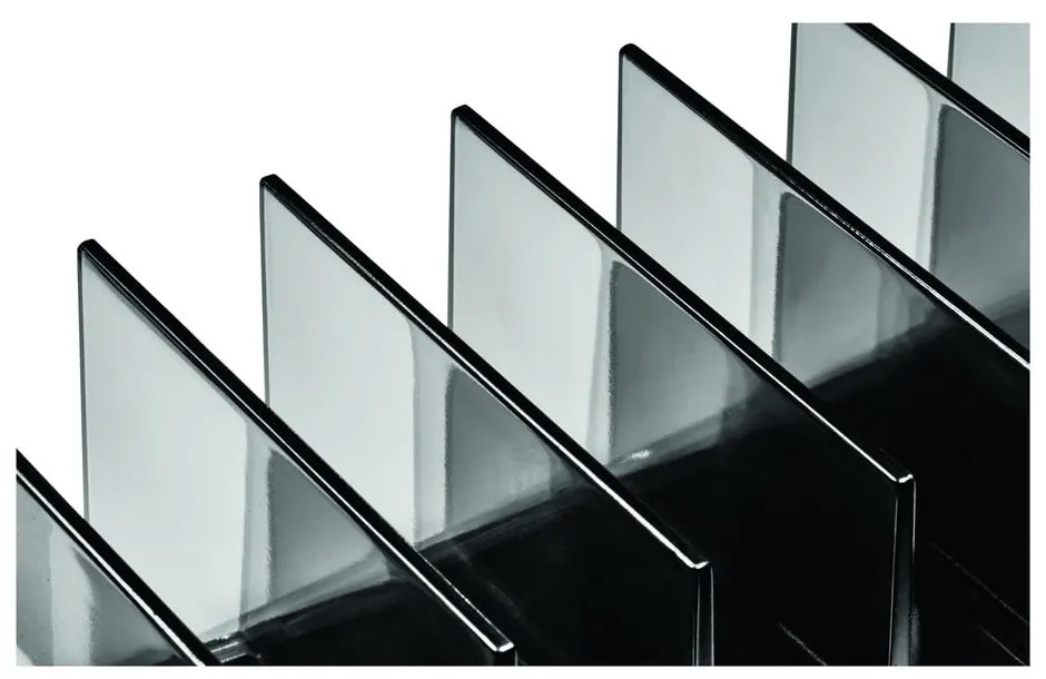 Matt fekete újrahasznosított műanyag fürdőszobai rendszerező kozmetikumokhoz Palette Station – iDesign