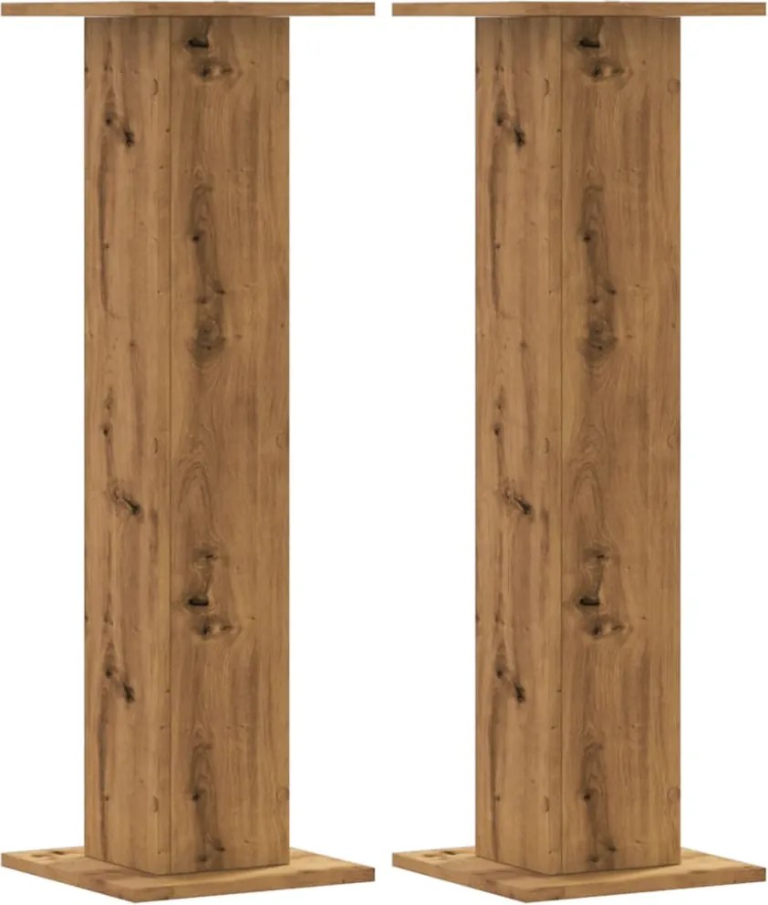 vidaXL 2 db kézműves tölgy szerelt fa növénytartó állvány 30x30x95 cm