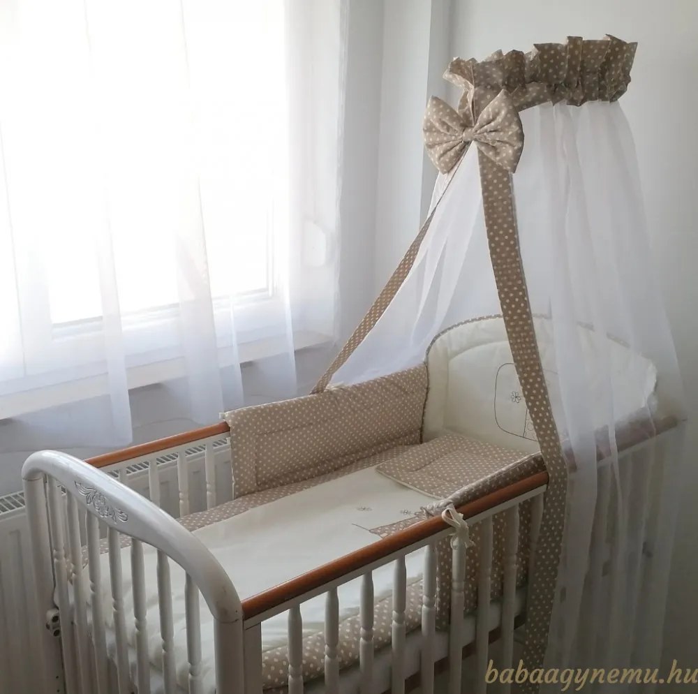 4 részes babaágynemű szett - Bézs pöttyös - Zoé zsiráf