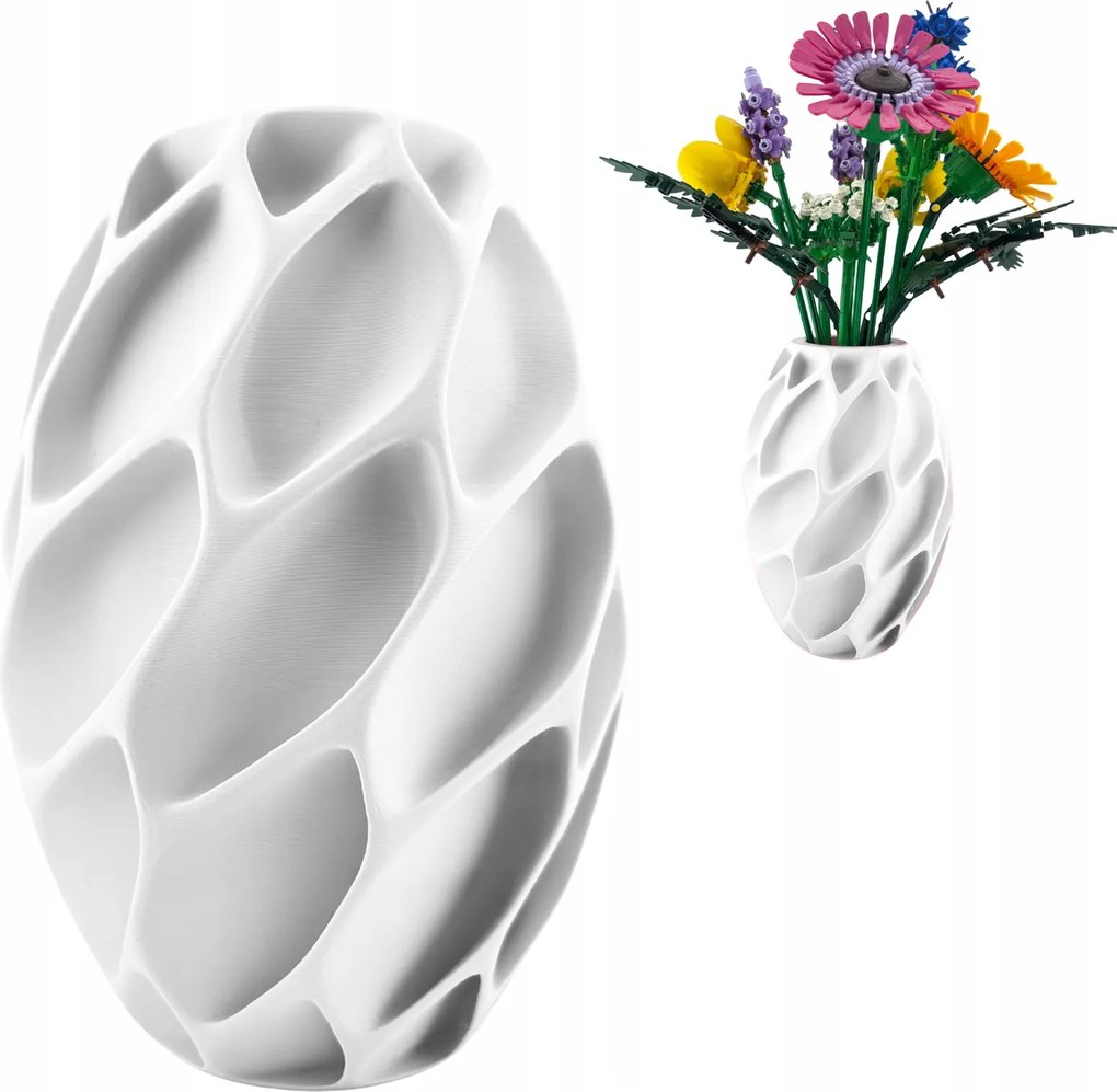 Virida Fehér virágváza, Lego Icons Botanicals, szárított kompozíciók