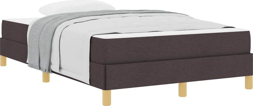 vidaXL Boxrugós ágy matracmal Sötét Barna 120 x 190 cm szövet
