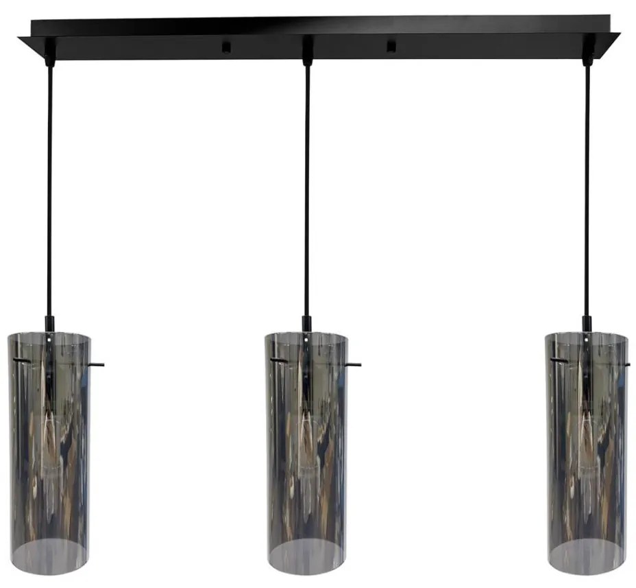 Csillár zsinóron PADOVA 3xE27/15W/230V fekete