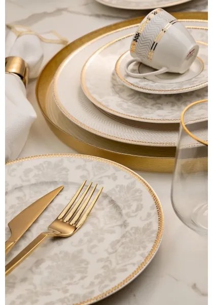 68 darabos étkészlet élénk színű/csontporcelán