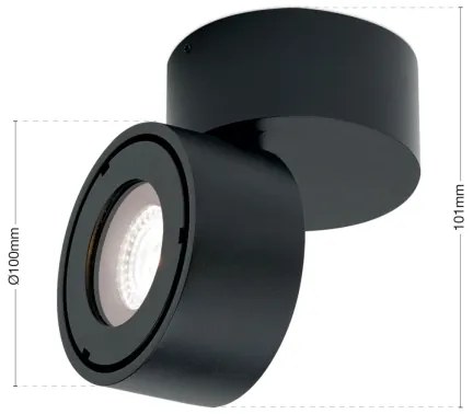 Orion AL 11-1220 - HARVEY LED fürdőszobai spotlámpa 15W/230V IP65 fekete