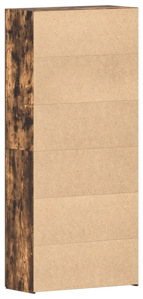 Cipőtartó Füstölt Tölgy 80x35,5x180 cm Műszaki Fa