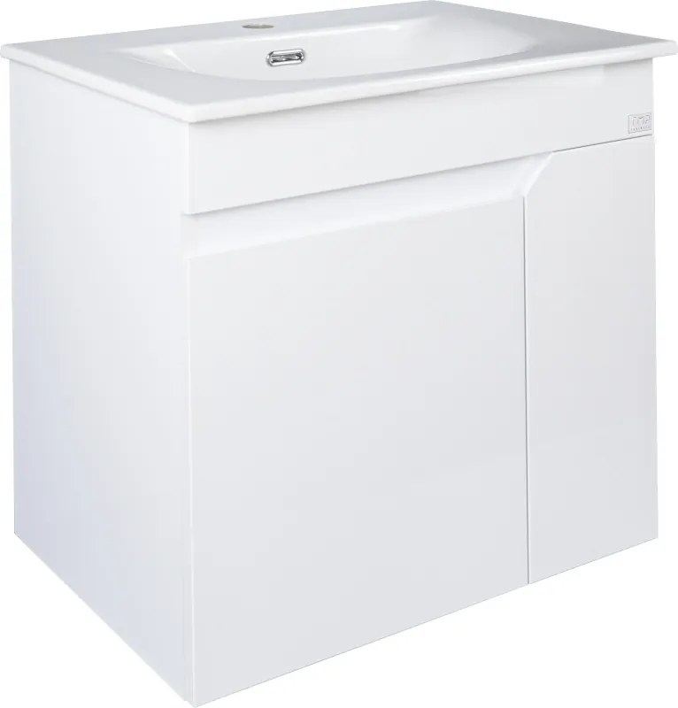 TMP VISION 60 fali függesztett fürdőszobai bútor - SKY E-8099-60 porcelán mosdóval - 61 x 46 x 56 cm