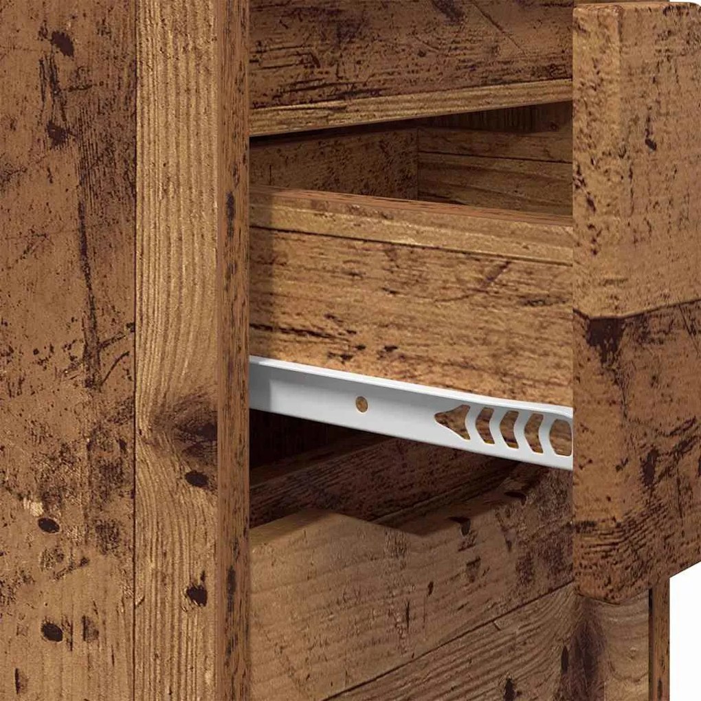 Éjjeliszekrények 2 pcs Öreg fa 30,5 x 30 x 43 cm Faanyag