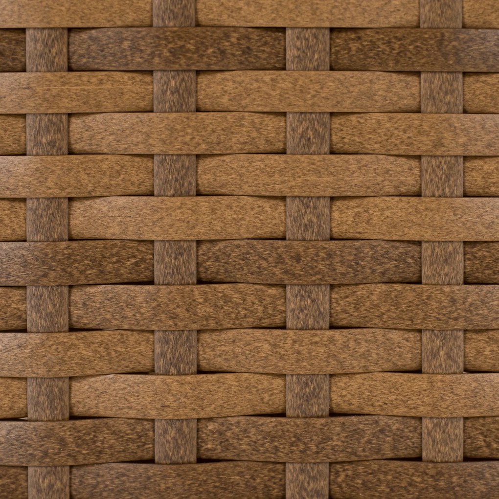 Kerti rattan szett, szürkésbarna/világosbarna, SAGIR