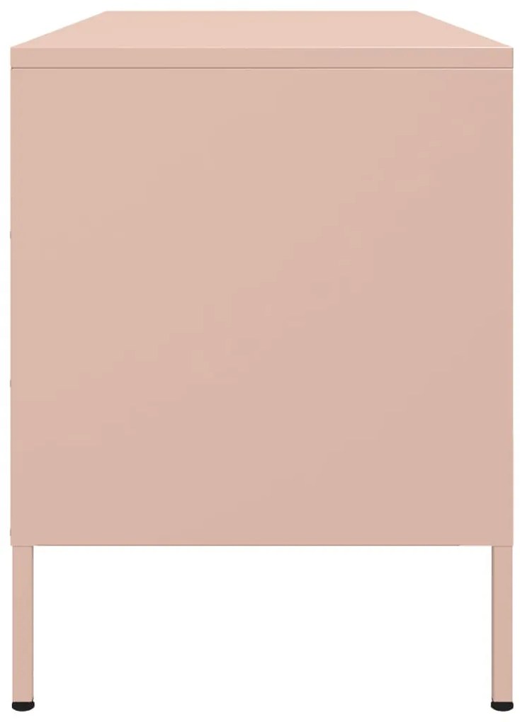 vidaXL rózsaszín acél TV-szekrény 100,5 x 39 x 50,5 cm