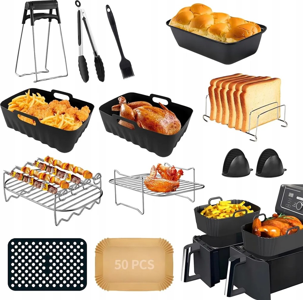 Akcesoria Ninja Olajsütőhöz Dual Basket Air Fryer 12 Részes Szett