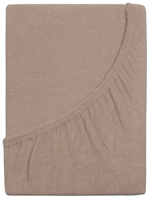 Frottír lepedő kiságyba EXCLUSIVE 60x120 cm világosbarna