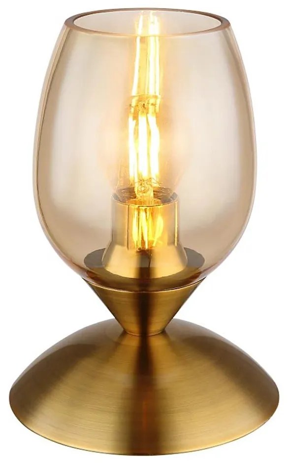 Globo 24007M - Asztal érintős lámpa KUWAITA 1xE14/25W/230V réz