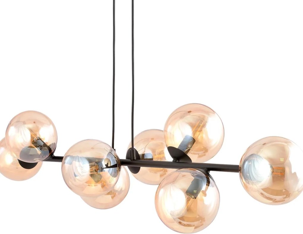 Emibig modern függeszték rossi borostyán fekete emi876/8