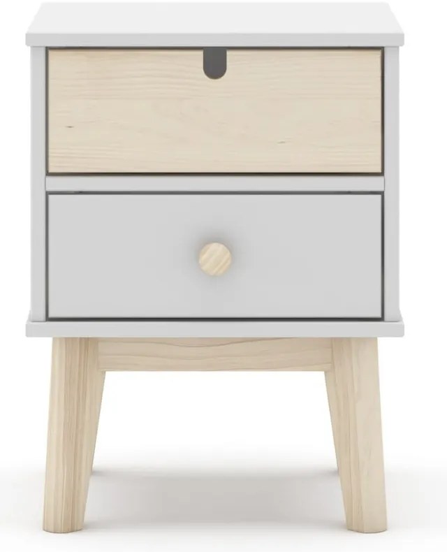 Fehér gyerek éjjeliszekrény Estefania – Marckeric