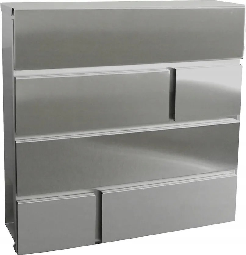 postaláda Téglák 370x370x105mm rozsdamentes acél