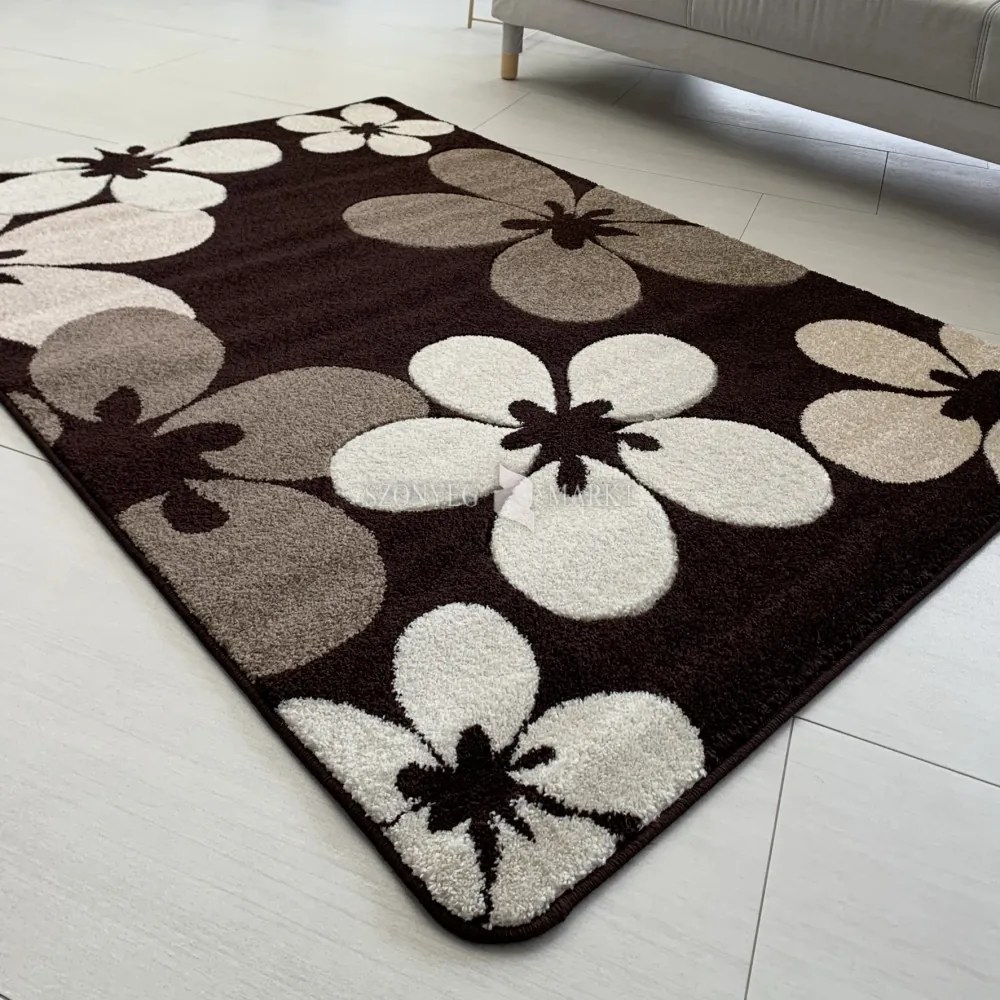 Comfort 4808 barna modern szőnyeg 60 cm-es szett