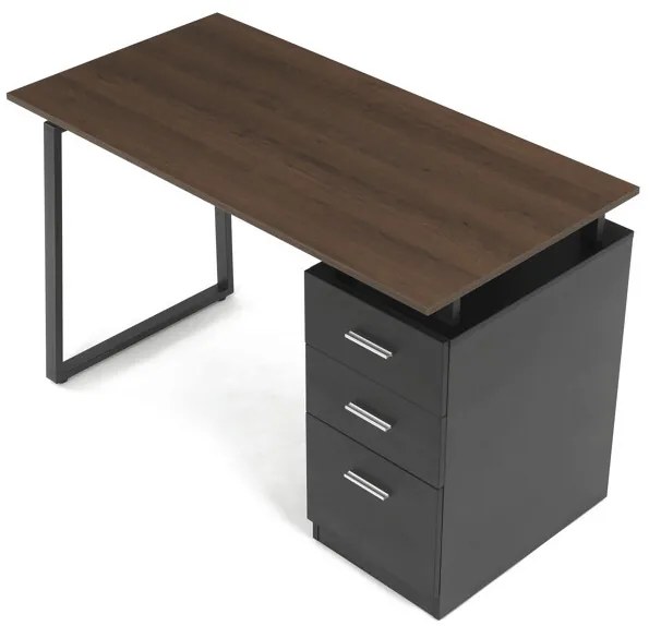 Irodai Íróasztal 120×60 cm, Melamin, Dió. APC-3218 OAK